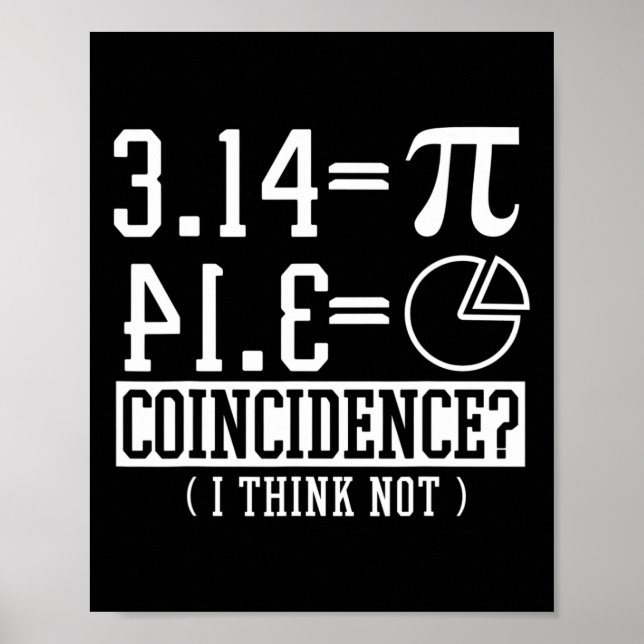 Poster Pi 3.14 Math Happy 14 Mars Anniversaire Coïncidenc (Devant)