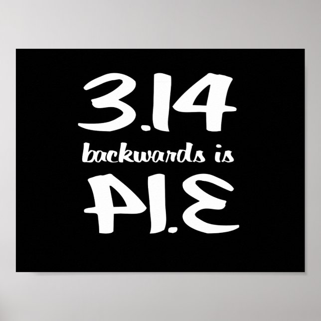 Poster Pi Backwards (Devant)
