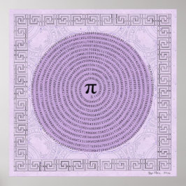 Poster Pi dans une spirale ~ Math comme art