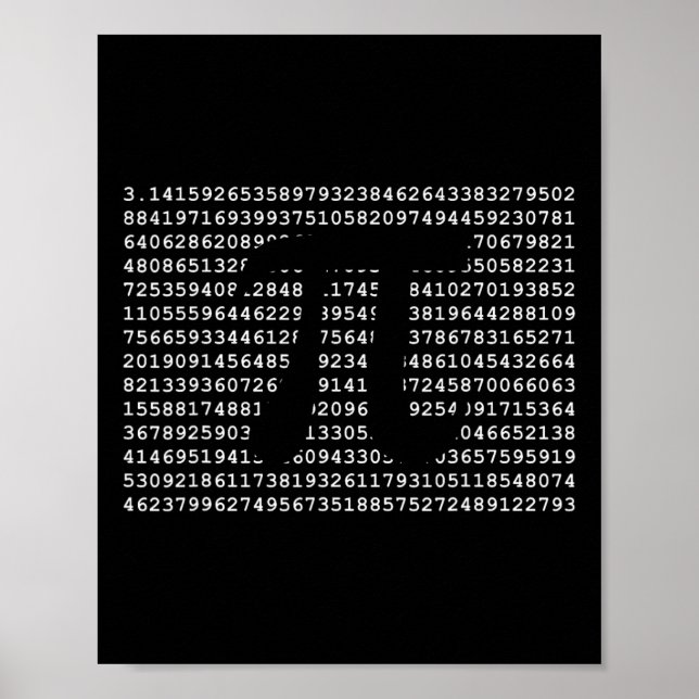 Poster Pi Day 3.14 Cool Funny Nerd Geek math (Devant)