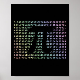 Poster Pi Day 3.14 Cool Funny Nerd Math Geek 2017 Arc-en-
