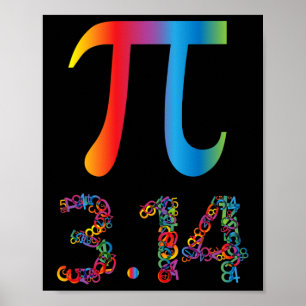 Poster Pi Day Pour Femmes Enfants Hommes Drôle Cadeau Gra