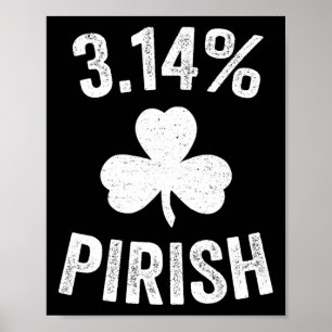 Poster Pi Day St. Patrick's 3.14 Irish Funny Pirish Math