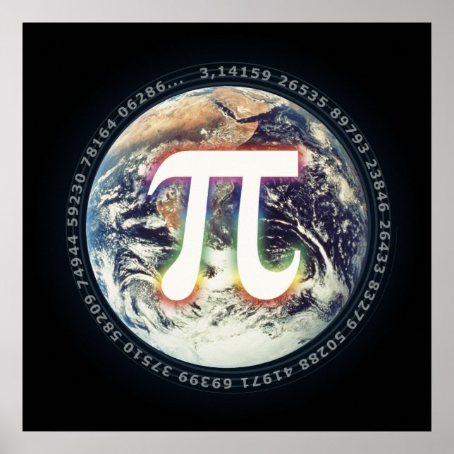 Poster Pi Day sur Terre | Maths (Devant)