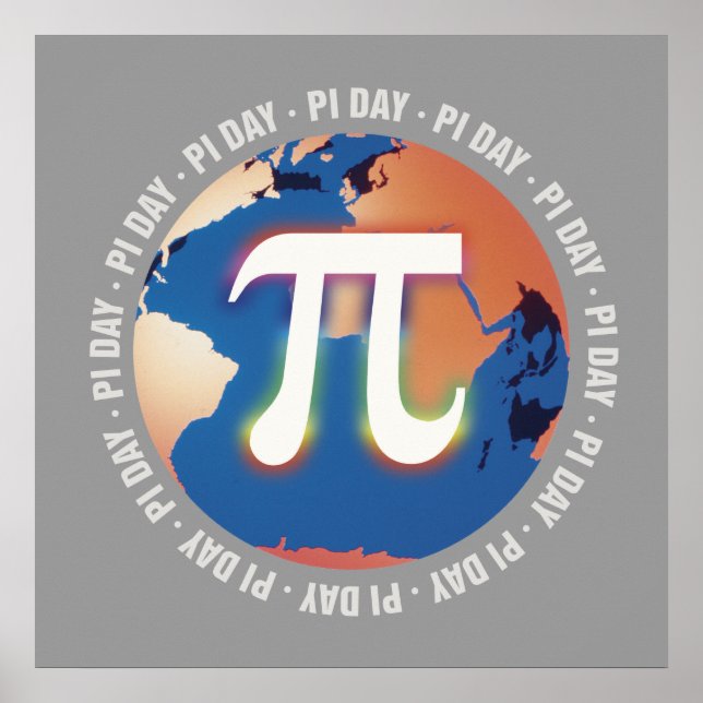 Poster Pi Day sur Terre | Maths (Devant)