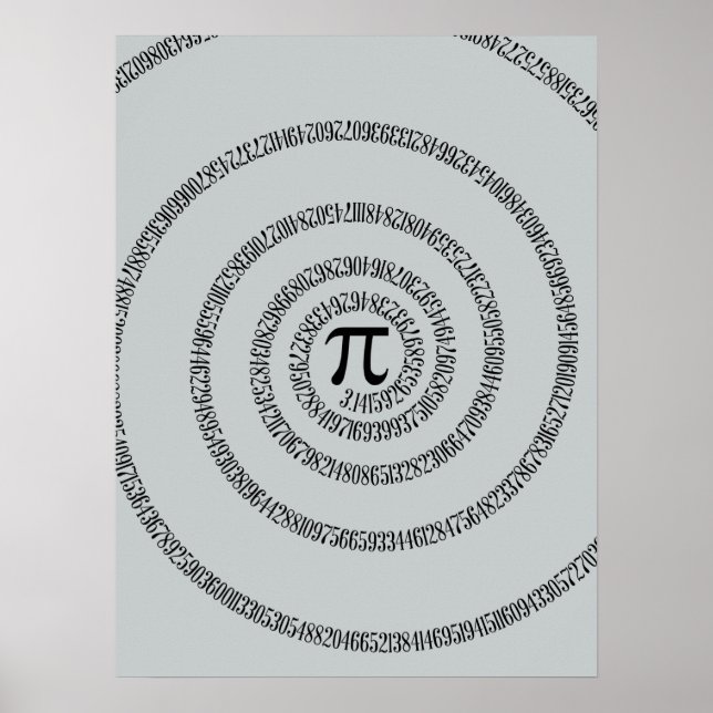 Poster Pi spirale Cliquez sur Personnaliser pour modifier (Devant)