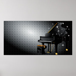 Poster Piano à queue