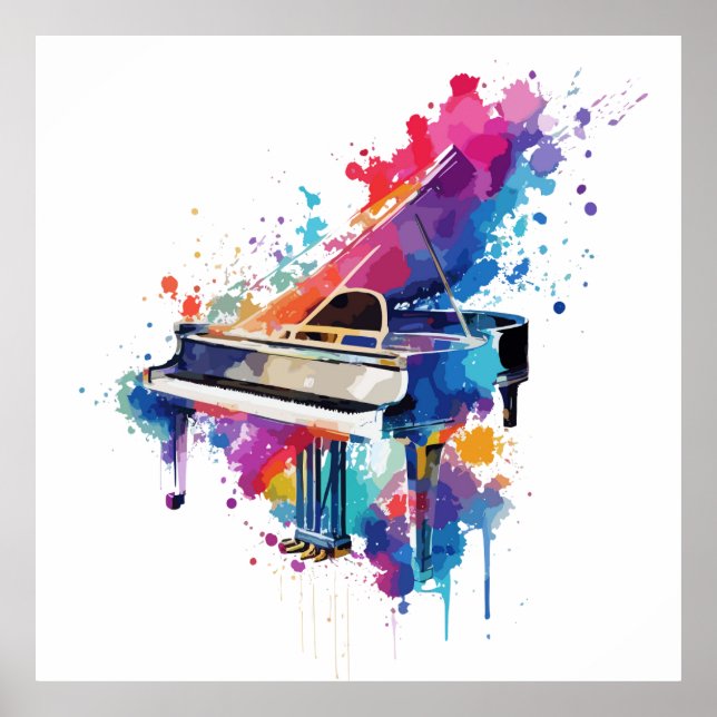 Poster Piano art (Devant)