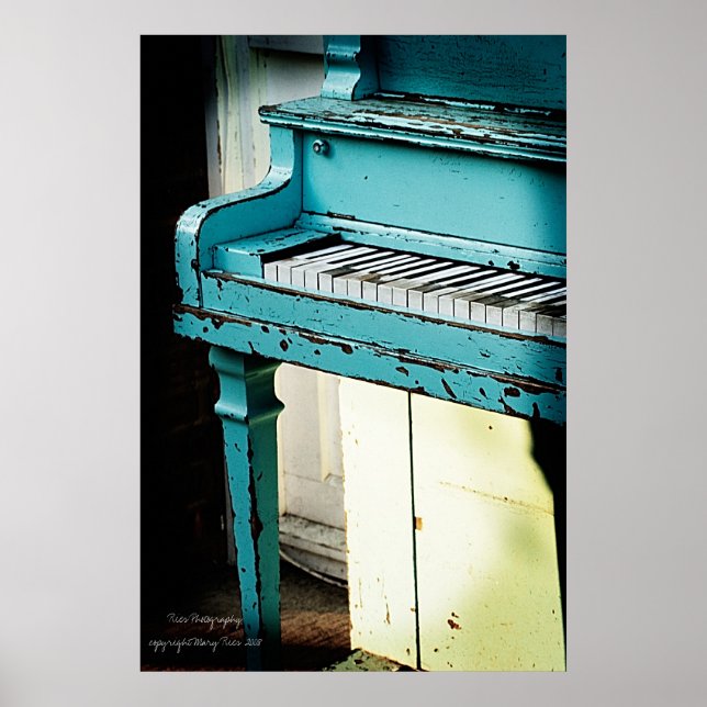 Poster Piano bleu (Devant)
