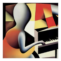 Piano Player - Art aérographe