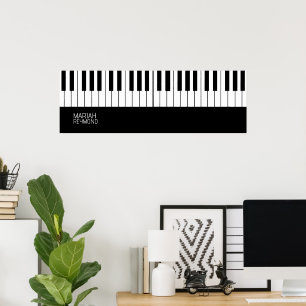 Poster Piano - Surface noire entièrement supérieure avec 