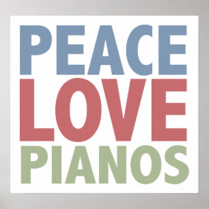 Poster Pianos d'amour de paix