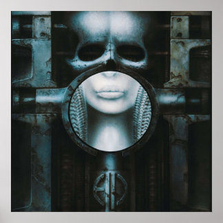 Poster Pic à vapeur HR Giger Crâne