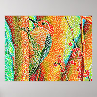 Pic coloré dans la mosaïque de Tree Faux