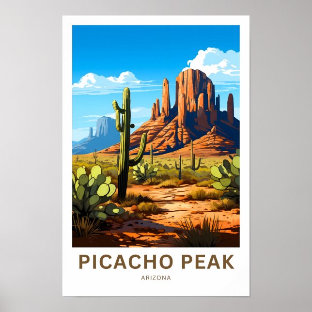 Poster Picacho Peak Arizona Imprimer (Devant)