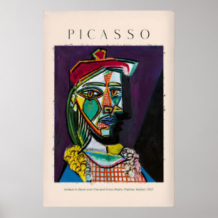 Poster Picasso Femme Béret Robe à Carreaux Marie Thérèse9