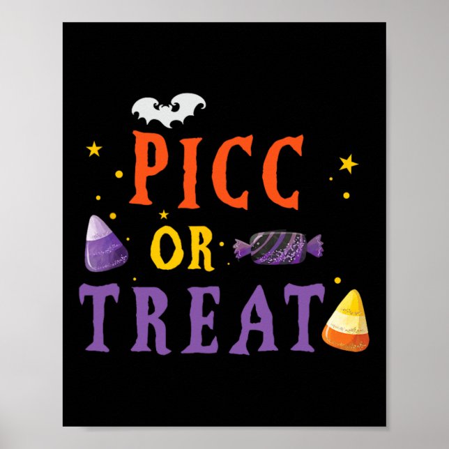 Poster PICC Nurse Halloween Cute TVA Equipe d'accès vascu (Devant)