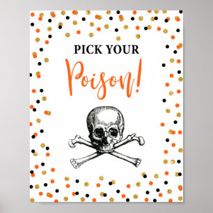 Poster Pick Your Poison Halloween Party Boire Signal
