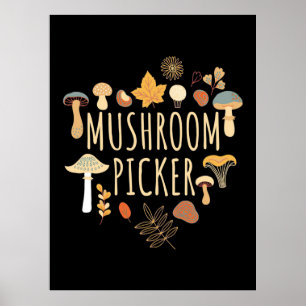 Poster Picker De Champignons Fiers
