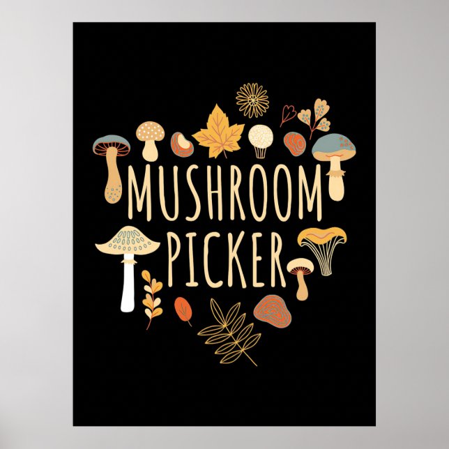 Poster Picker De Champignons Fiers (Devant)