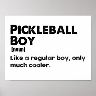 Poster Pickleball Boy Funny Dictionnaire Définition Pickl