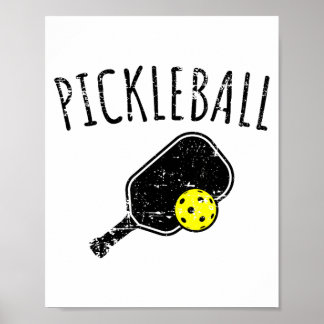 Poster Pickleball distressed design 