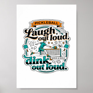 Poster Pickleball Drôle Rire à Goutte de Sport