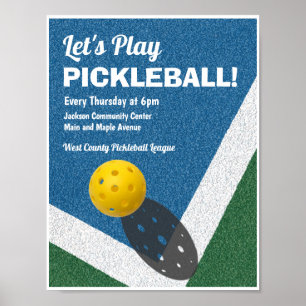 Poster Pickleball Games Publicité