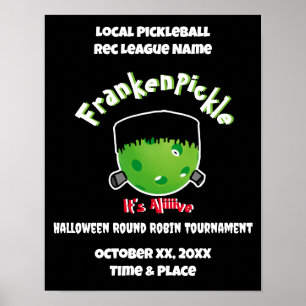 Poster Pickleball Halloween - FrankenPickle - It's Alive