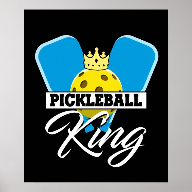 Poster Pickleball King - Drôle Champion de Pickleball (Devant)