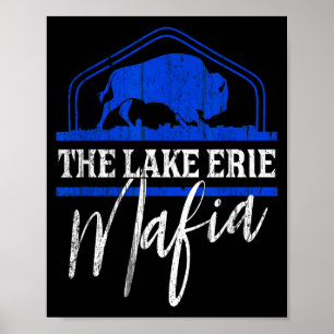 Poster Pickleball lac Érié WNY Buffalo 716 occidental nou