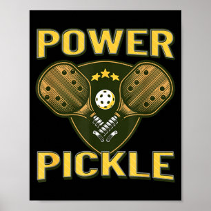 Poster Pickleball puissance forte pickle