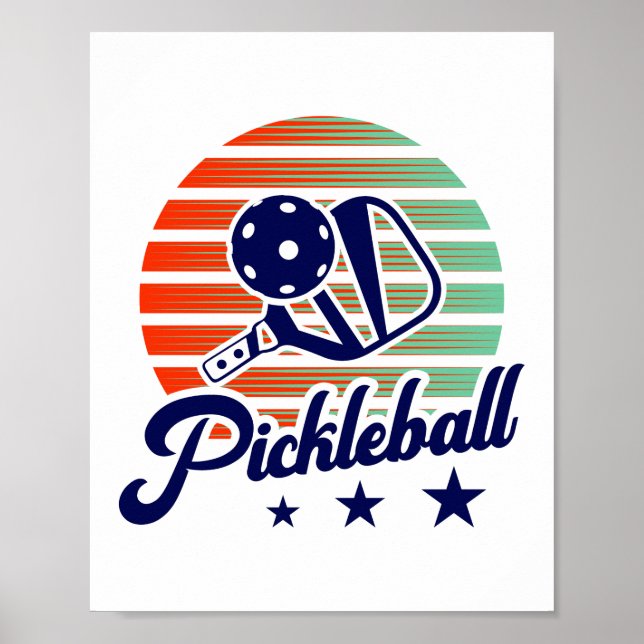 Poster Pickleball vintage (Devant)