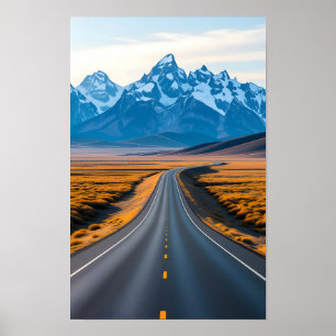 Poster Pics de montagnes lointaines