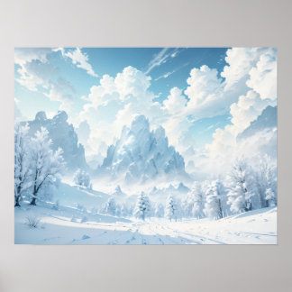 Poster Pics gelés : Wonderland hivernal