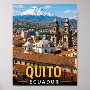 Poster Pics sommets andins et élégance coloniale de Quito