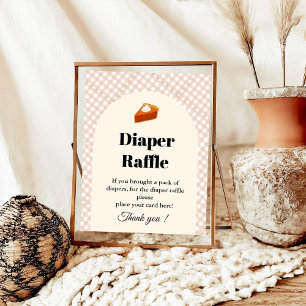 Poster Pie Thankgiving Diaper signe baby shower de tombol