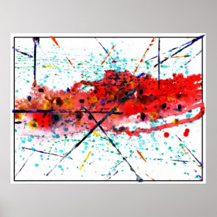 Poster Pièce brouillée Deux de peinture