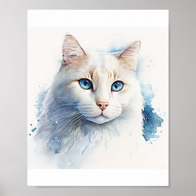 Poster Pièce d'art de chat personnalisée qui captivera l' (Devant)