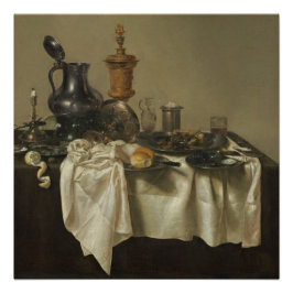 Poster Pièce de banquet avec tarce mince Willem Claesz He