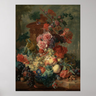 Poster Pièce de fruits par Jan van Huysum