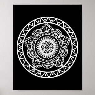 Poster Pièce de vibration de géométrie sacrée Mandala d'a