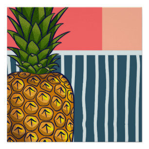 Poster Pièce murale de l'ananas solitaire