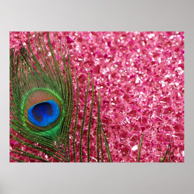 Poster Pièce rose rocheuse (Devant)