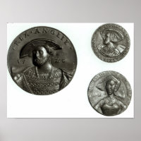 Pièces représentant Henri VIII et Anne Boleyn