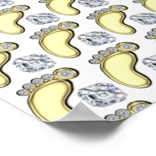 Poster Pied bébé doré