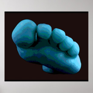 Poster Pied Bleu, 2005 Art Informatique.