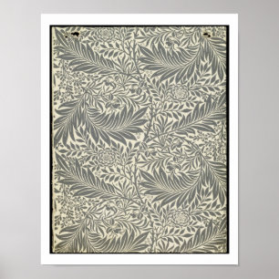 Poster Pied-d'alouette, conception de papier peint, 1872