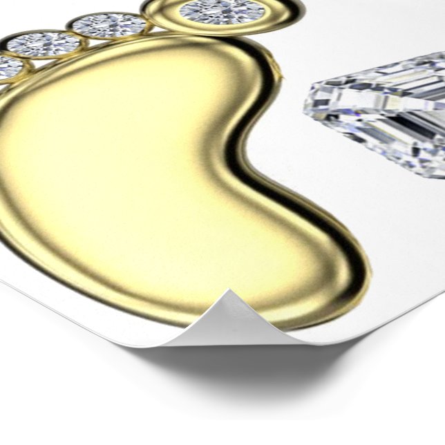 Poster Pied de bébé doré (Coin)