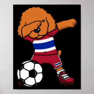 Poster Pied de chien caniche Dabbing Thailand Maillot de